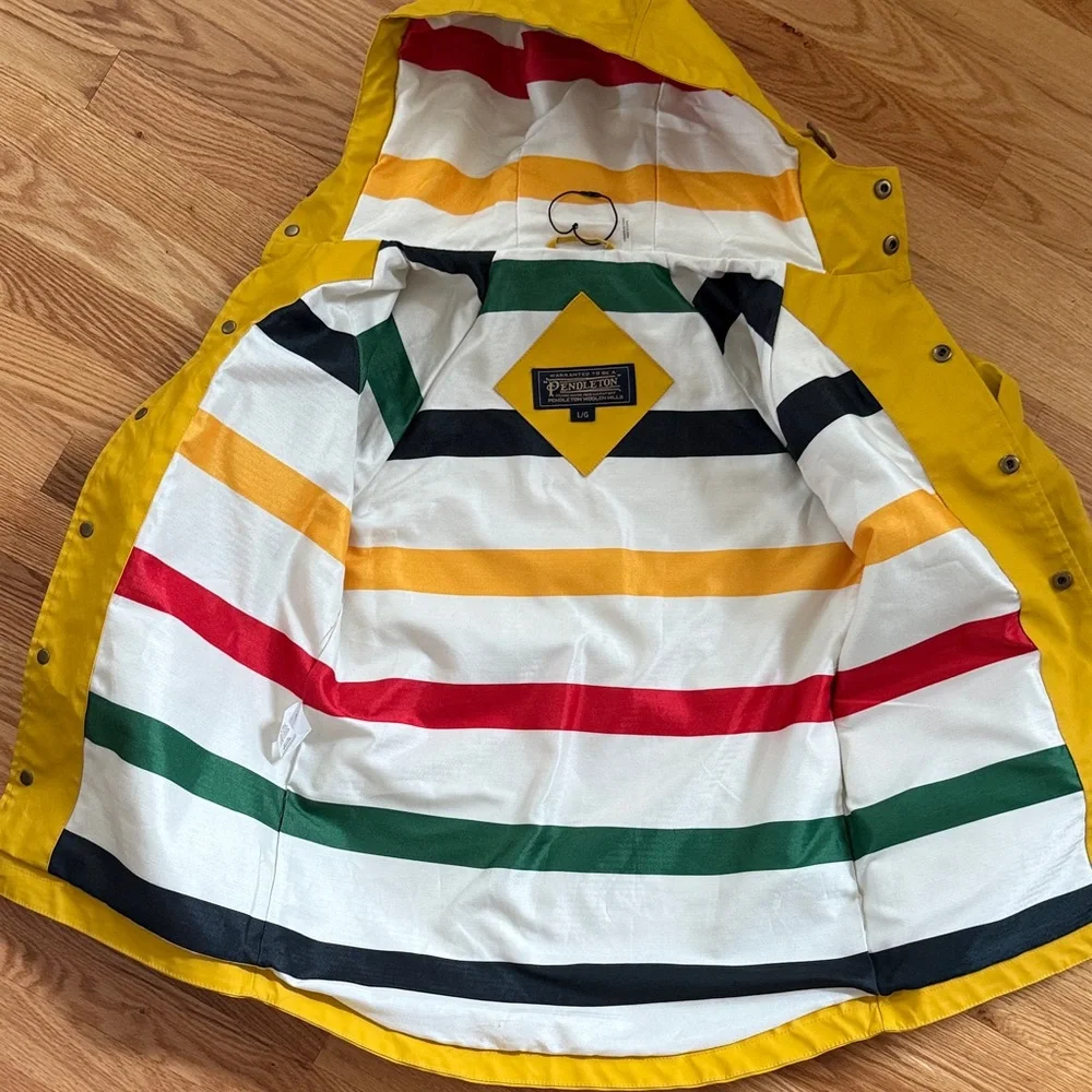 Pendleton Bright Yellow Hooded Raincoat - Picture 4 of 6